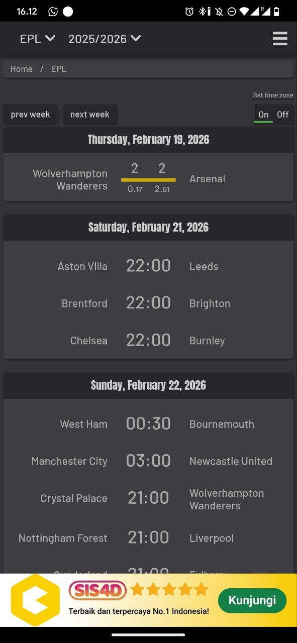 Aplikasi Skor Olahraga